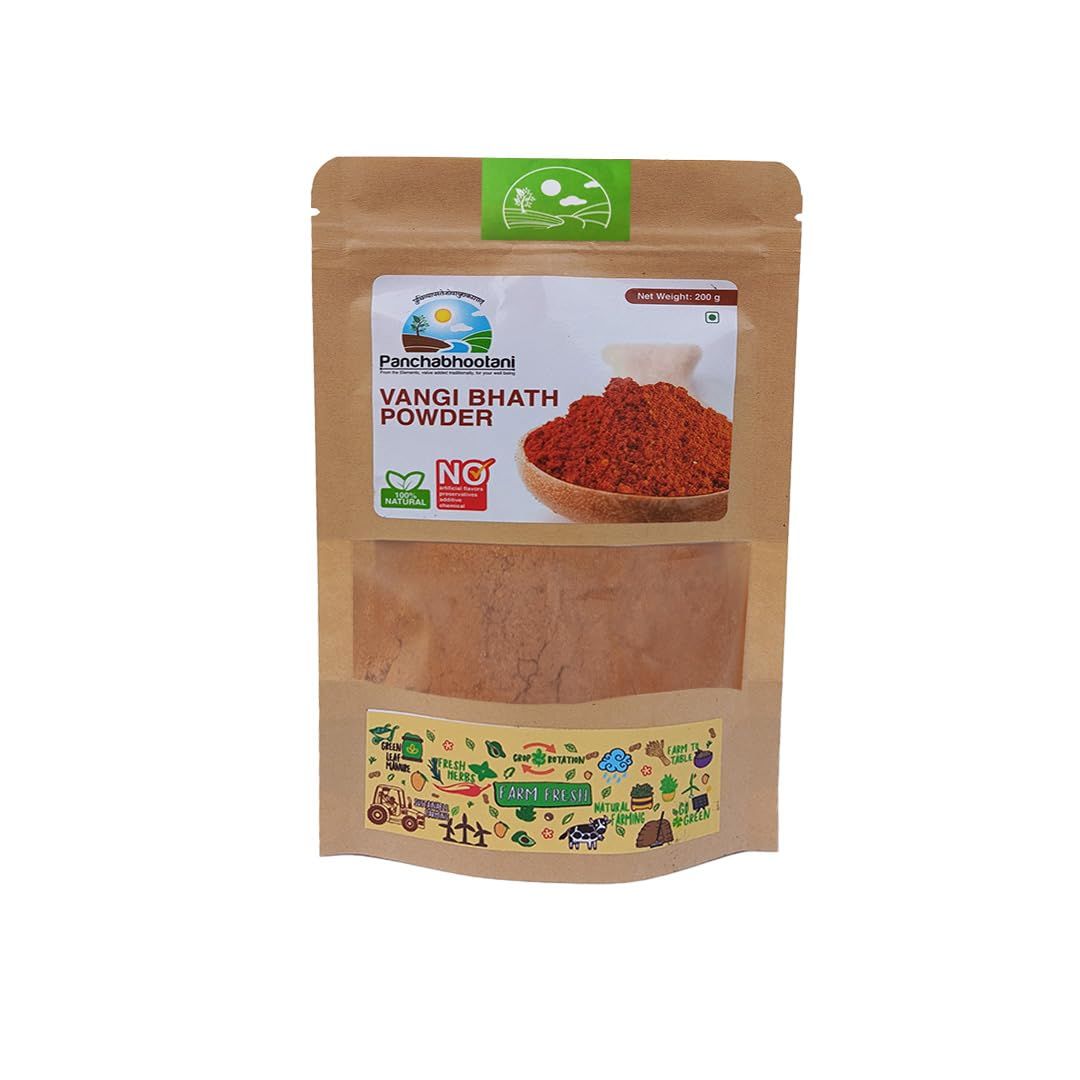 Panchabhootani Vangi Bath Powder | Authentic Flavours From South India, Made With Wholesome Spices & Lentil, Pure & Natural Brinjal Rice Powder, No added Preservative & Color, Healthy and Tasty