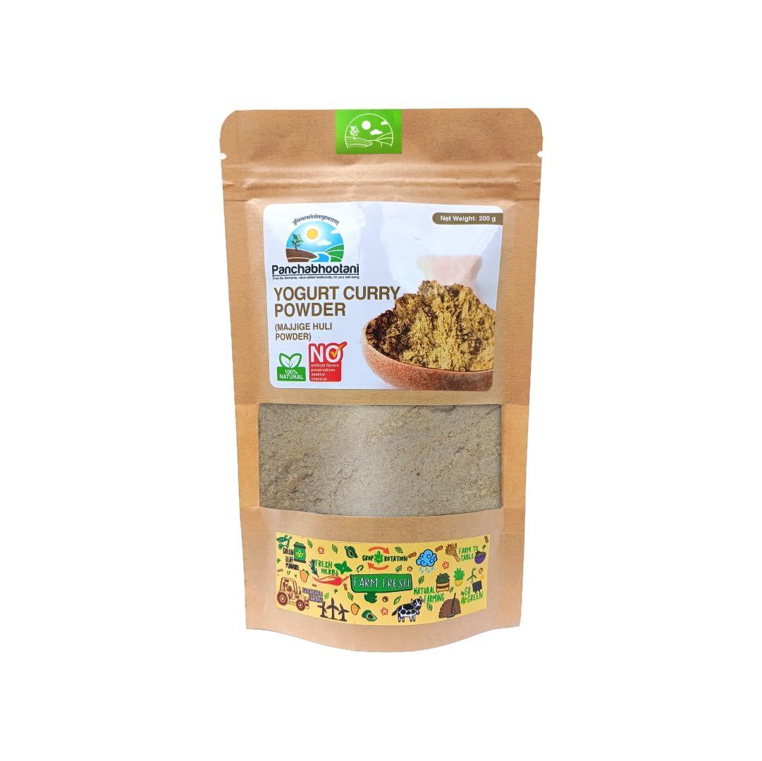 Panchabhootani Yogurt Curry Powder 200g | Majjige Huli Powder, South Indian Flavours , Quick and Satisfying Meal, Ready To Use, Ready Mix, Easy Receipe, Natural Ingredients used , No Artificial Colour, Goodness Of Spices