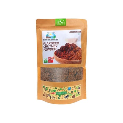 Panchabhootani Flaxseed Chutney Powder 500g | Agasi Chutney, Rich in Fiber, Homemade, Ready to use, just add ghee or Oil, Classic South Indian Flaxseed Podi Chutney, Idly, Dosa Spread