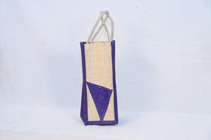 Purple Jute Bag with Reinforced Stitching