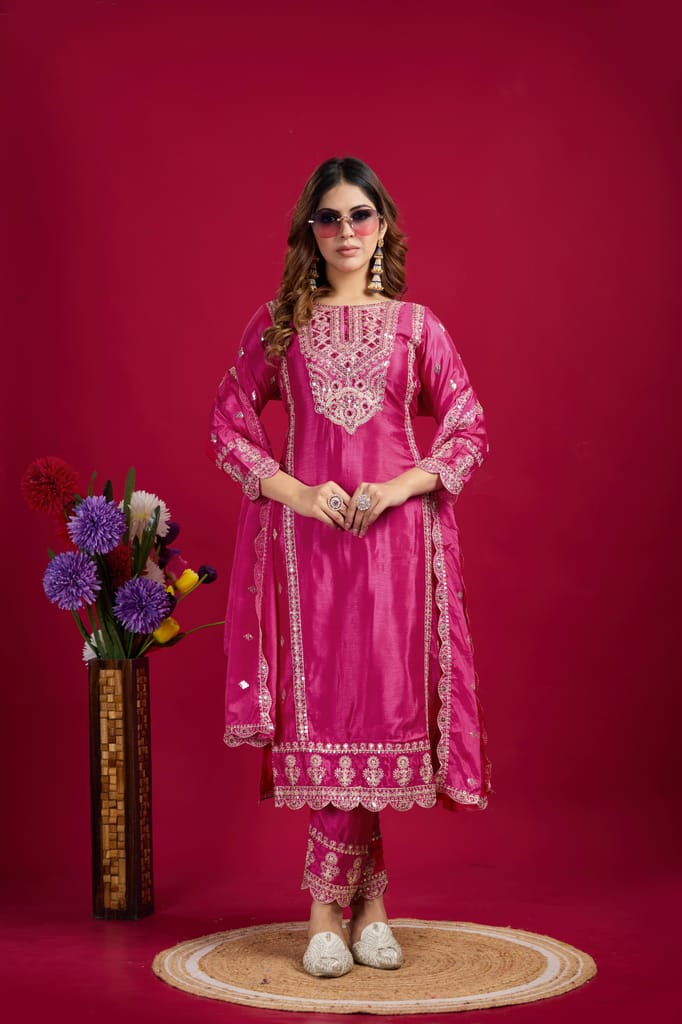Pink Blue Purple Salwar Kameez Readymade Pakistani Stitched New Indian Ready To Wear Wedding Suit