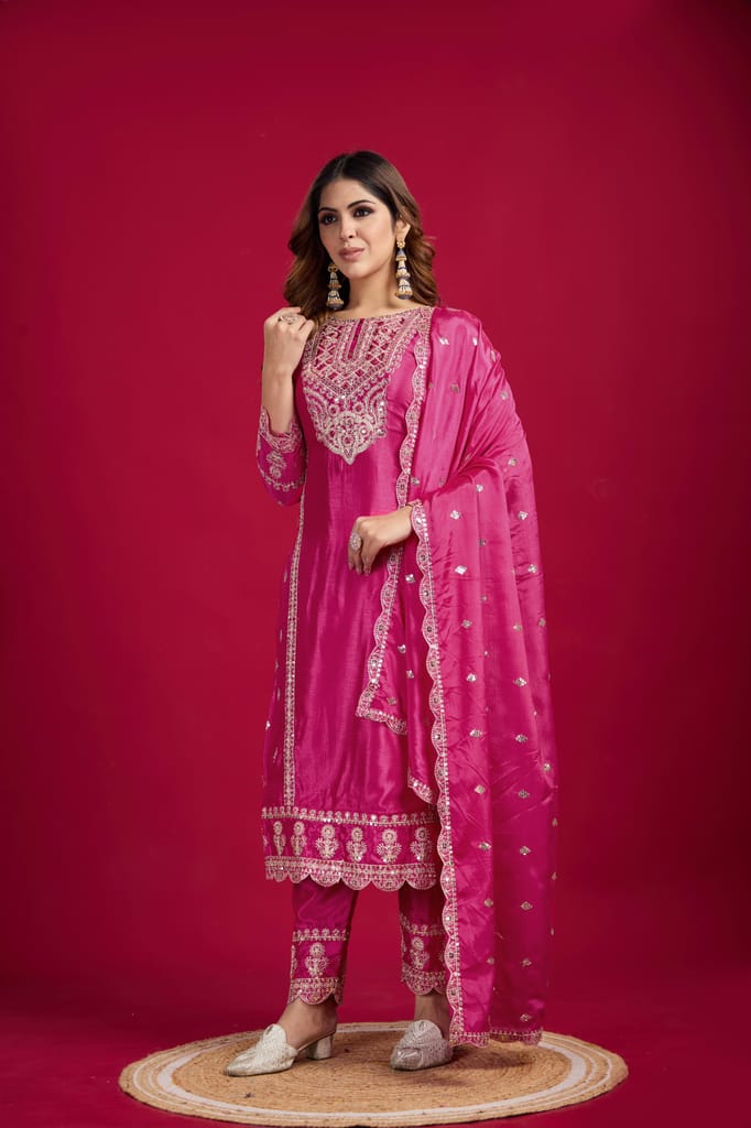 Pink Blue Purple Salwar Kameez Readymade Pakistani Stitched New Indian Ready To Wear Wedding Suit