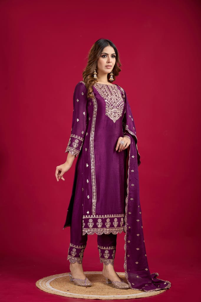 Pink Blue Purple Salwar Kameez Readymade Pakistani Stitched New Indian Ready To Wear Wedding Suit