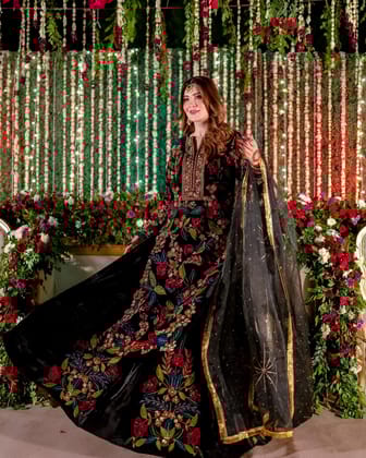 Black Top Lehenga Readymade Stitched For Wedding Women Party Skirt Ready To Wear New