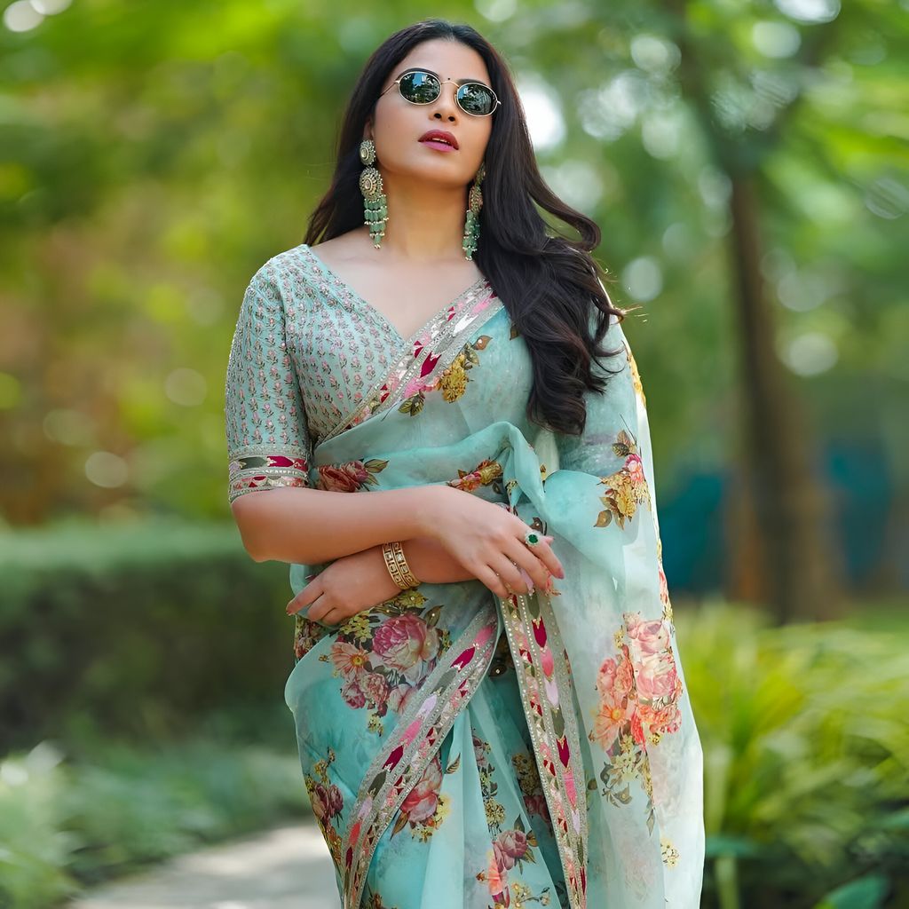 Readymade Designer Partywear sarees with stitched blouse New Ready To Wear Saree