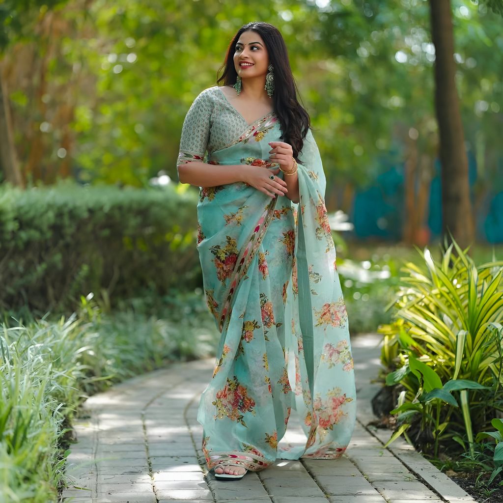 Readymade Designer Partywear sarees with stitched blouse New Ready To Wear Saree