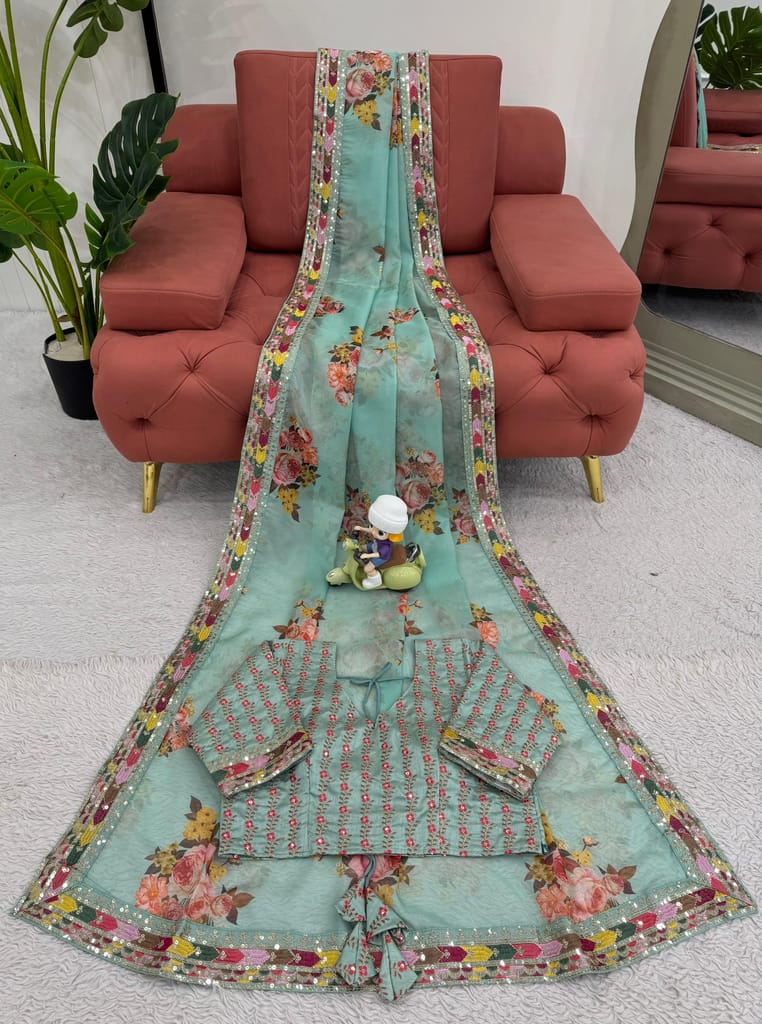 Readymade Designer Partywear sarees with stitched blouse New Ready To Wear Saree