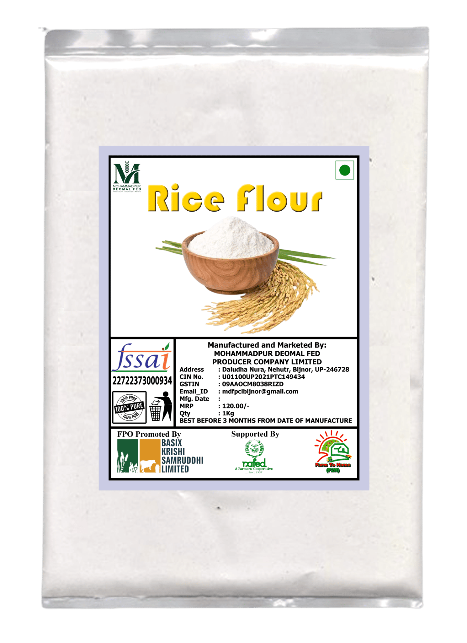 Rice Flour | Rice Atta |1 Kg (pack of 4)