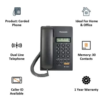 Panasonic KX-TSC62SX Corded Landline Speaker Phone Integrated Telephone Systems