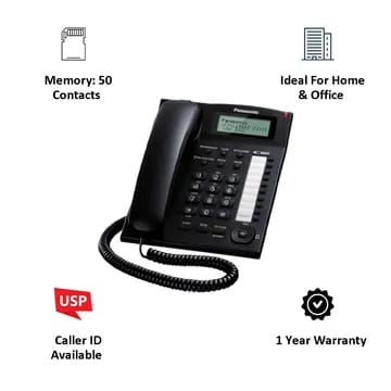 Panasonic KX-TS880MX Landline Corded Speakerphone Integrated Telephone System