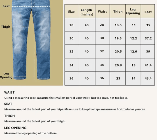 MEN’S 300001 Classic Black Slim Fit Jeans