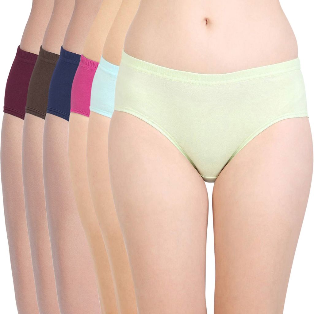 Bodycare women's combed cotton assorted Hipster Panty Pack of 6 ( E2CD ) - Briefs | Buy online on ZillyBuy