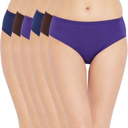 Bodycare women's combed cotton assorted Hipster Panty Pack of 6 ( E70D )