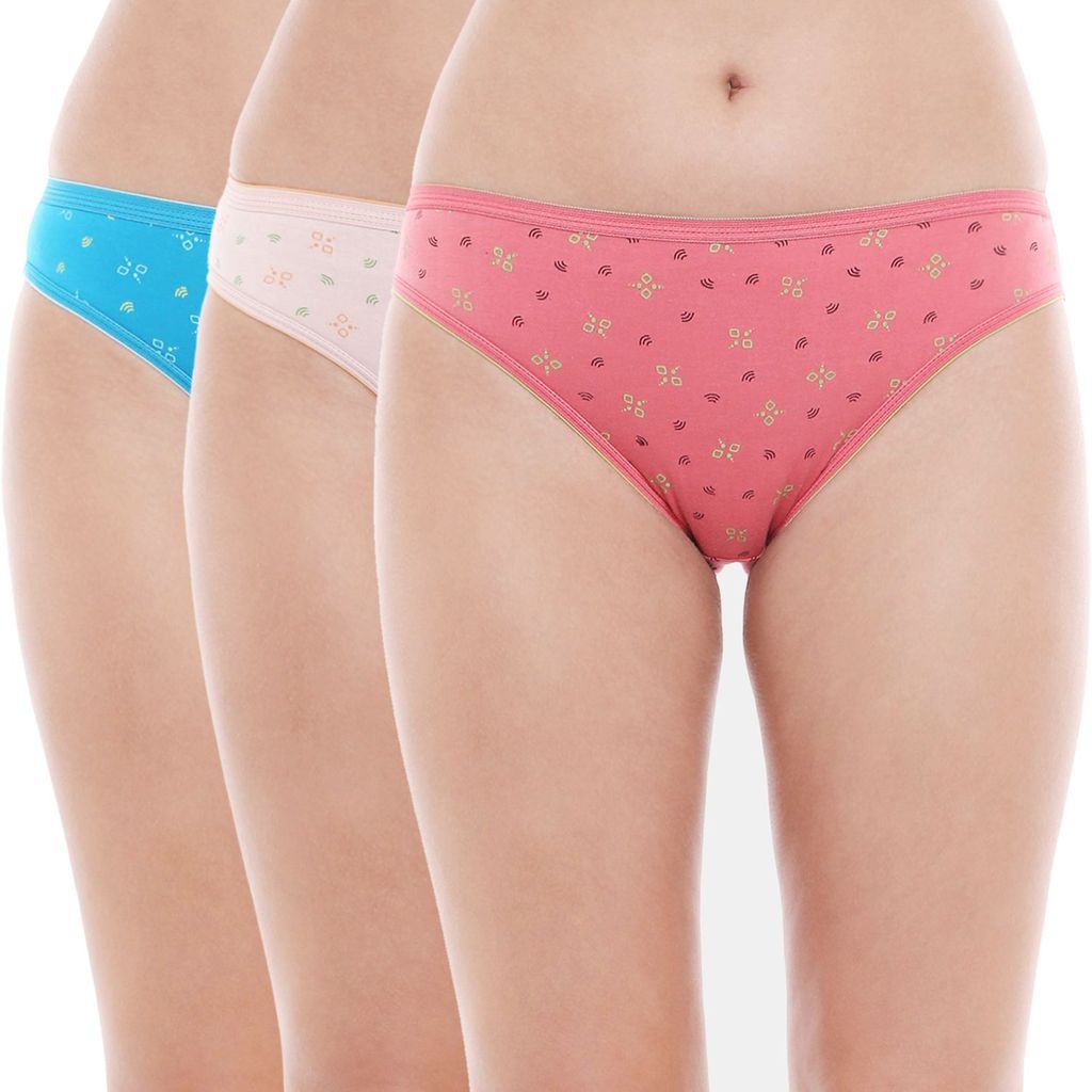 Bodycare women's combed cotton assorted Hipster Panty Pack of 3 ( E5200 ) - Briefs | Buy online on ZillyBuy