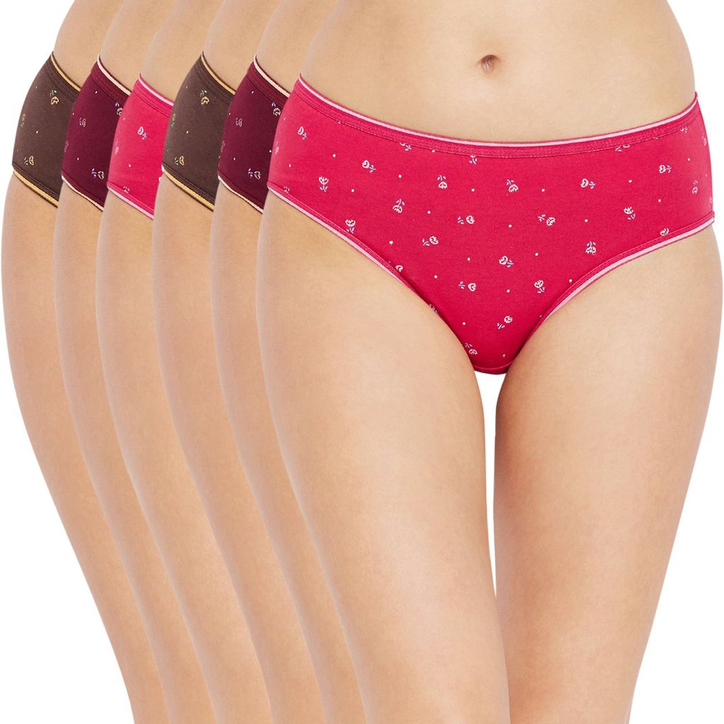 Bodycare women's combed cotton assorted Hipster Panty Pack of 6 ( E400-D ) - Briefs | Buy online on ZillyBuy