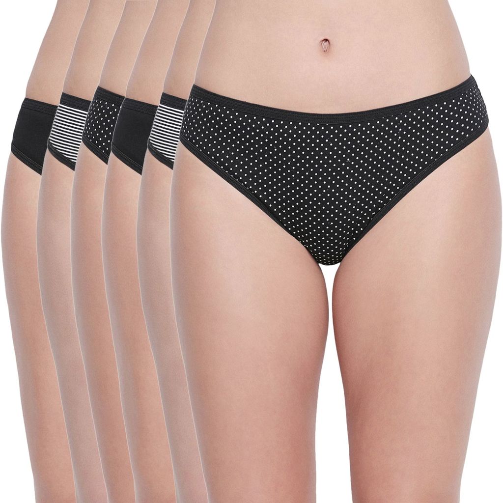 Bodycare women's combed cotton assorted Bikini Panty Pack of 6 ( E3901 ) - Briefs | Buy online on ZillyBuy