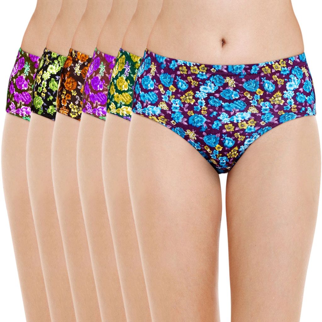 Bodycare women's combed cotton assorted Hipster Panty Pack of 6 ( E3800-D ) - Briefs | Buy online on ZillyBuy