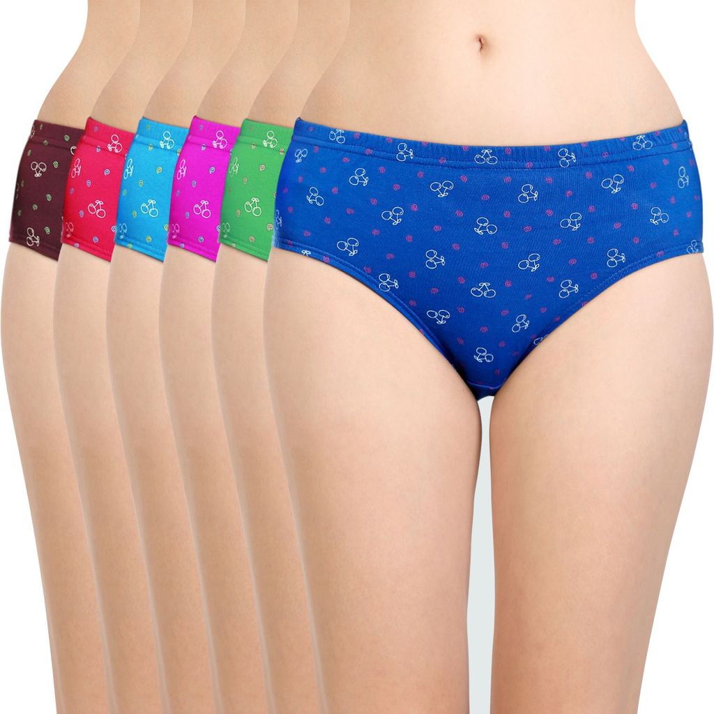 Bodycare women's combed cotton assorted Hipster Panty Pack of 6 ( E3700-D ) - Briefs | Buy online on ZillyBuy