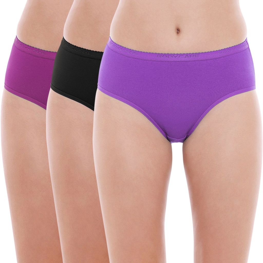 Bodycare women's combed cotton assorted Hipster Panty Pack of 3 ( E32D ) - Briefs | Buy online on ZillyBuy