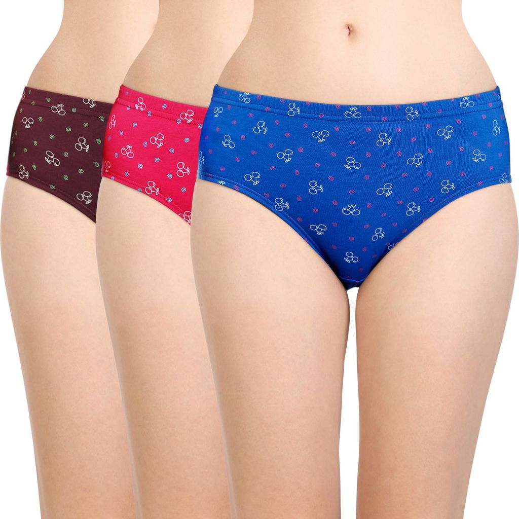Bodycare women's combed cotton assorted Hipster Panty Pack of 3 ( E3700 ) - Briefs | Buy online on ZillyBuy