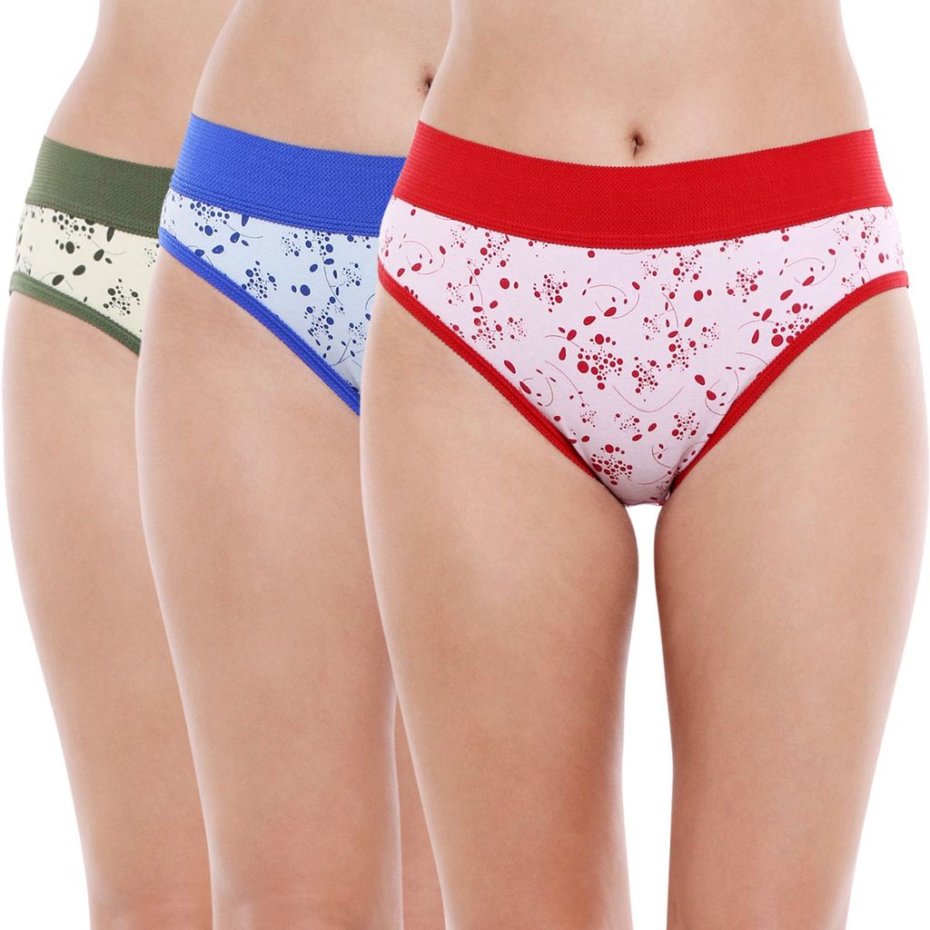 Bodycare women's combed cotton assorted Hipster Panty Pack of 3 ( E2922 ) - Briefs | Buy online on ZillyBuy