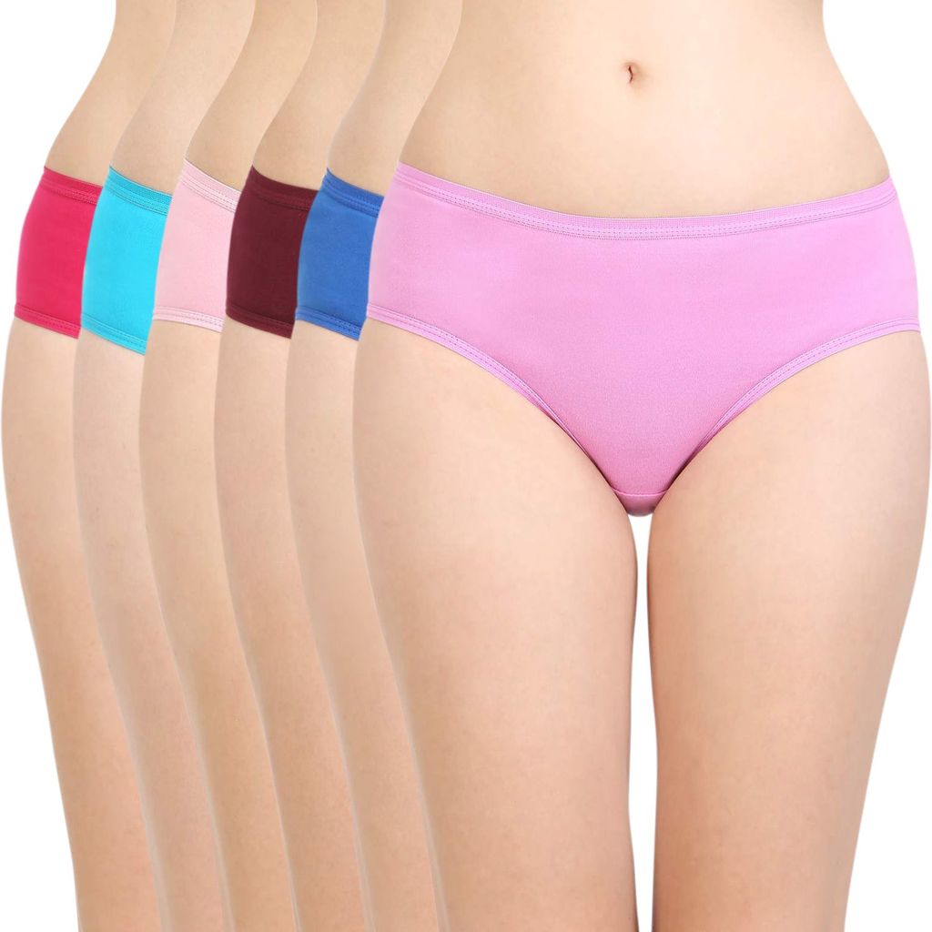 Bodycare women's combed cotton assorted Hipster Panty Pack of 6 ( E26CD ) - Briefs | Buy online on ZillyBuy