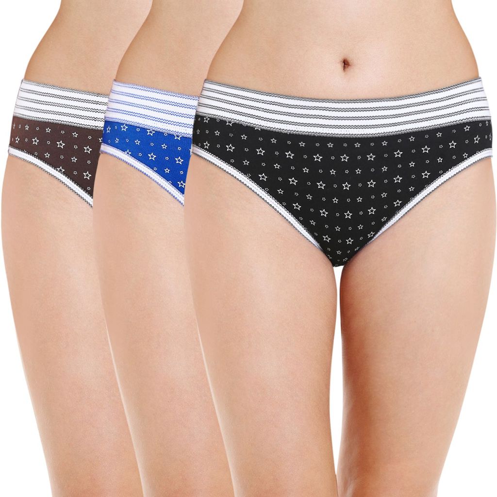 Bodycare women's combed cotton assorted Briefs Panty Pack of 3 ( E2912 ) - Briefs | Buy online on ZillyBuy