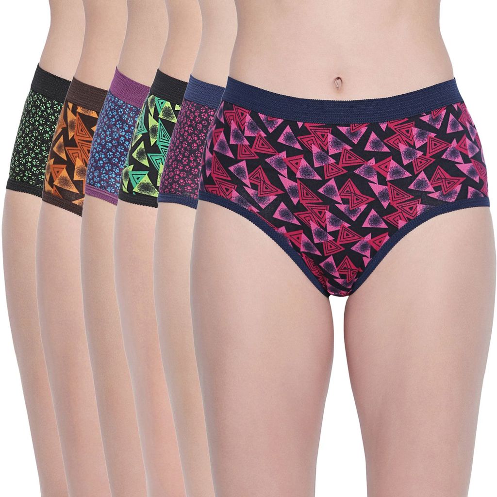 Bodycare women's combed cotton assorted Hipster Panty Pack of 6 ( E25000 ) - Briefs | Buy online on ZillyBuy