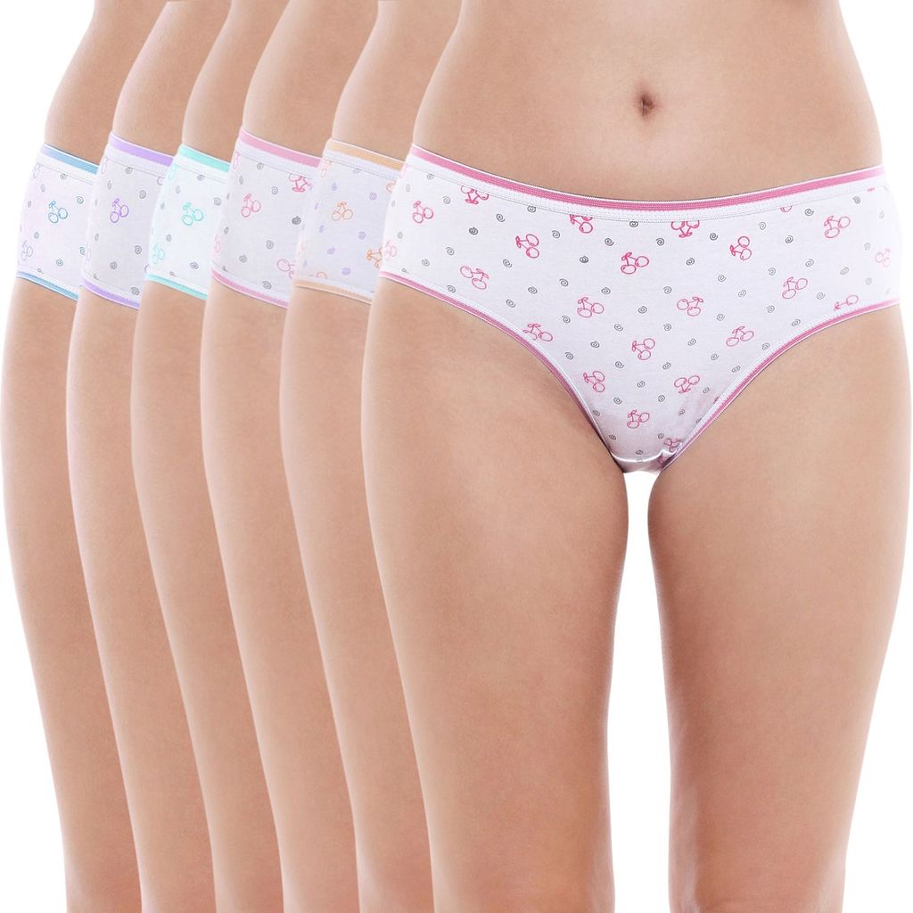 Bodycare women's combed cotton assorted Hipster Panty Pack of 6 ( E200-D ) - Briefs | Buy online on ZillyBuy