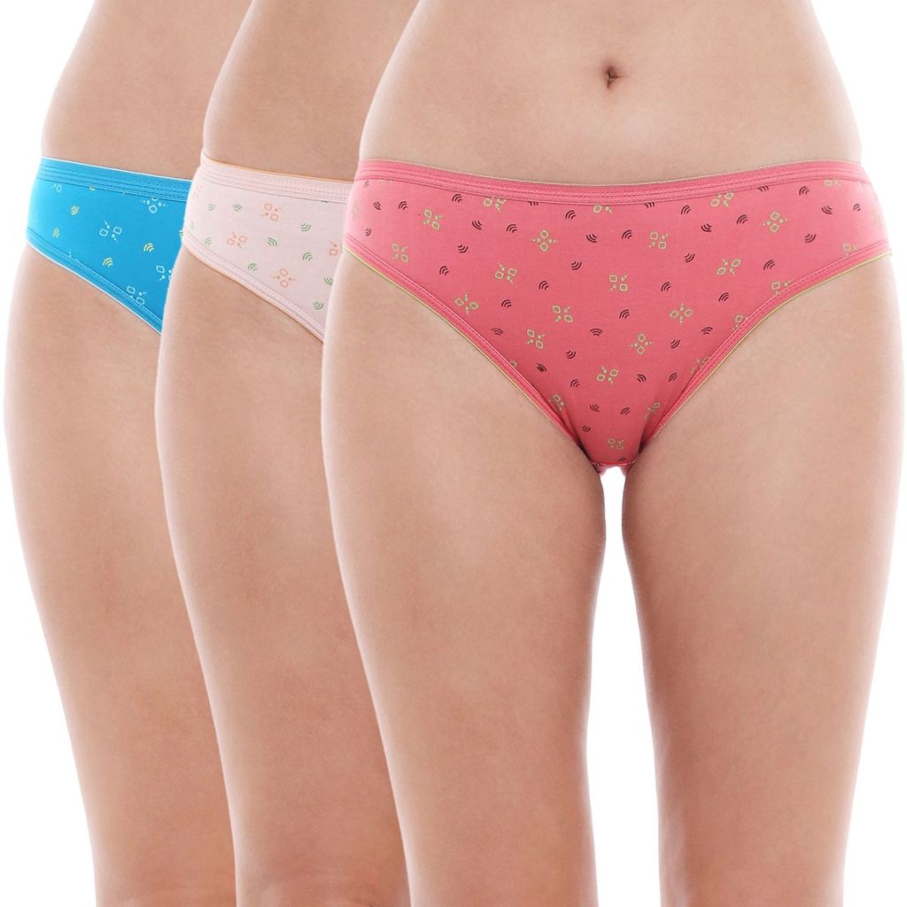 Bodycare women's combed cotton assorted Bikini Panty Pack of 3 ( 500D ) - Briefs | Buy online on ZillyBuy