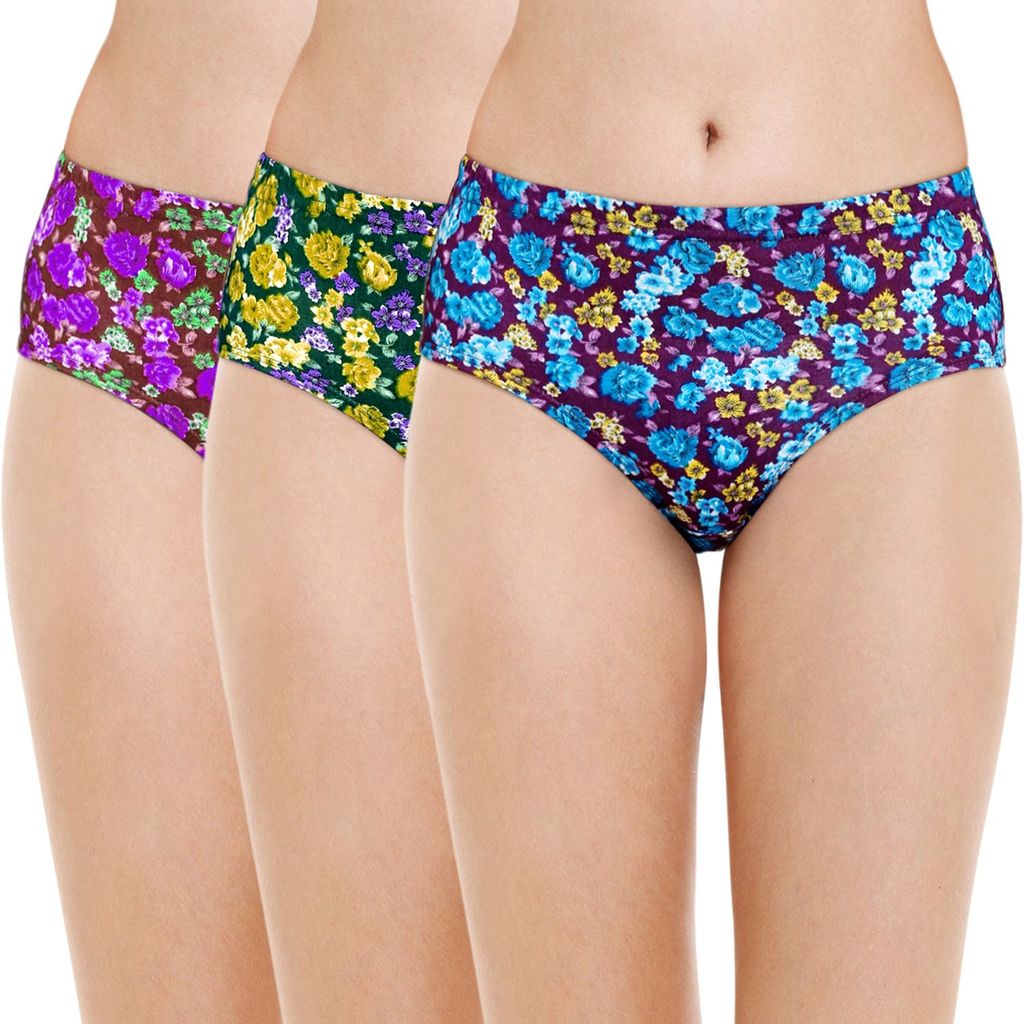 Bodycare women's combed cotton assorted Hipster Panty Pack of 3 ( 3800-D ) - Briefs | Buy online on ZillyBuy