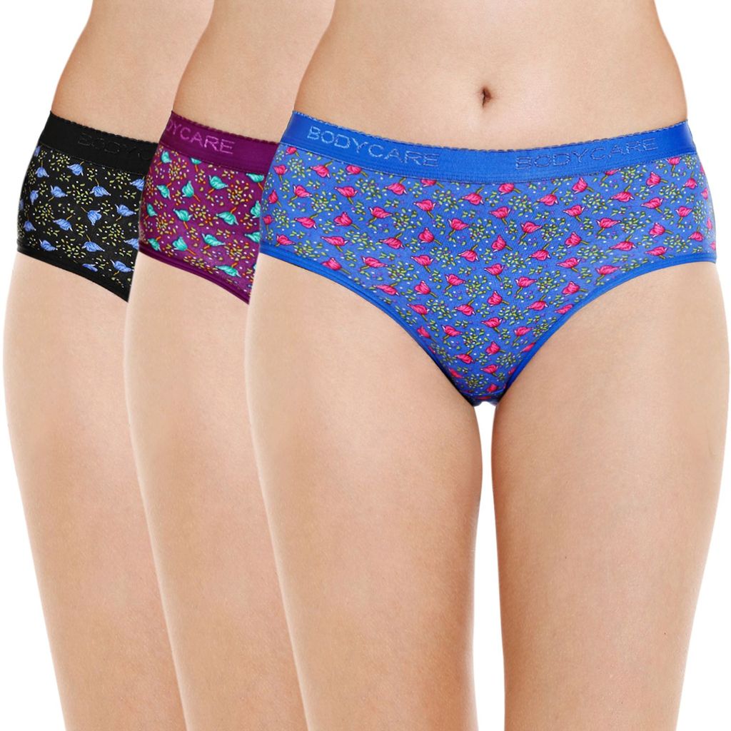 Bodycare women's combed cotton assorted Briefs Panty Pack of 3 ( 17000 ) - Briefs | Buy online on ZillyBuy