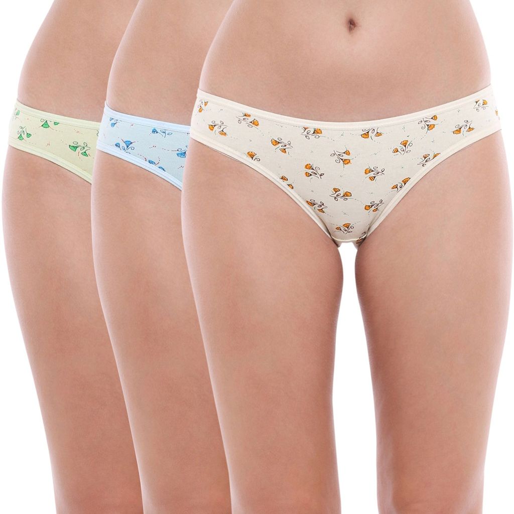 Bodycare women's combed cotton assorted Hipster Panty Pack of 3 ( 12000 ) - Briefs | Buy online on ZillyBuy
