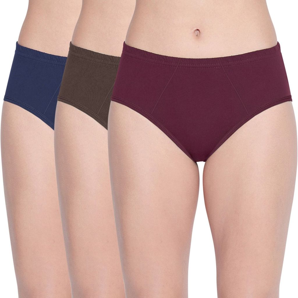 Bodycare women's combed cotton assorted Hipster Panty Pack of 3 ( 2D ) - Briefs | Buy online on ZillyBuy