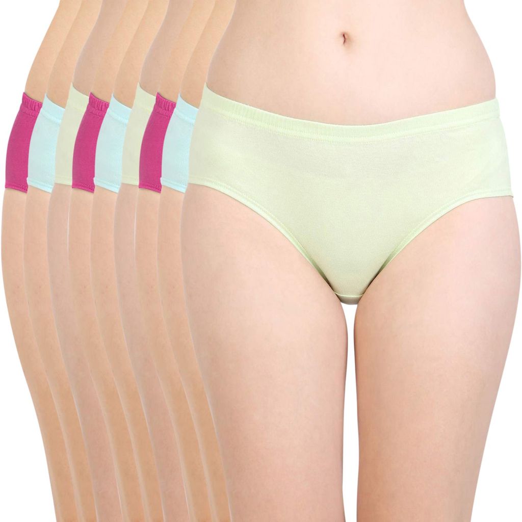 Bodycare women's combed cotton assorted Hipster Panty Pack of 9 ( 2C ) - Briefs | Buy online on ZillyBuy