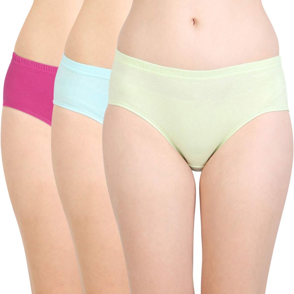 Bodycare women's combed cotton assorted Hipster Panty Pack of 3 ( 2C ) - Briefs | Buy online on ZillyBuy