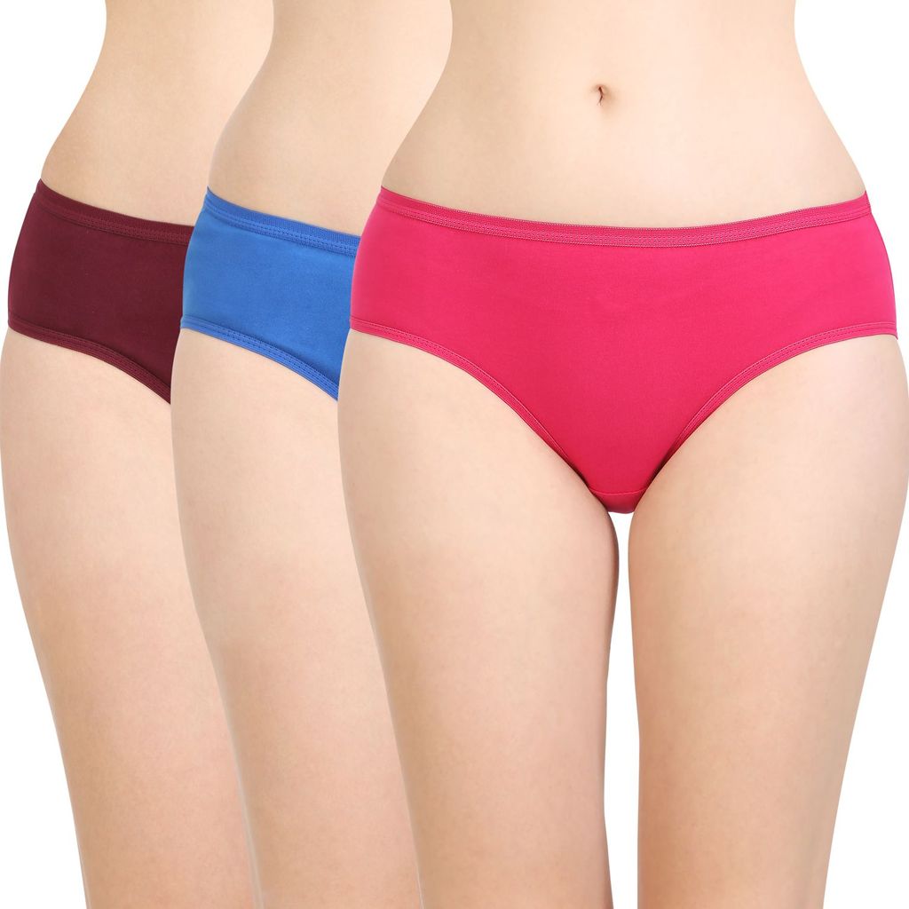Bodycare women's combed cotton assorted Hipster Panty Pack of 3 ( 2D-D ) - Briefs | Buy online on ZillyBuy