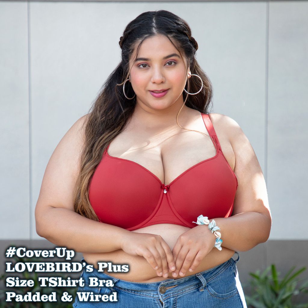Premium Women Plus Size Coverup Minimizer Bamboo Fabric Padded TShirt Bra 2025 at ShopCircuit | 