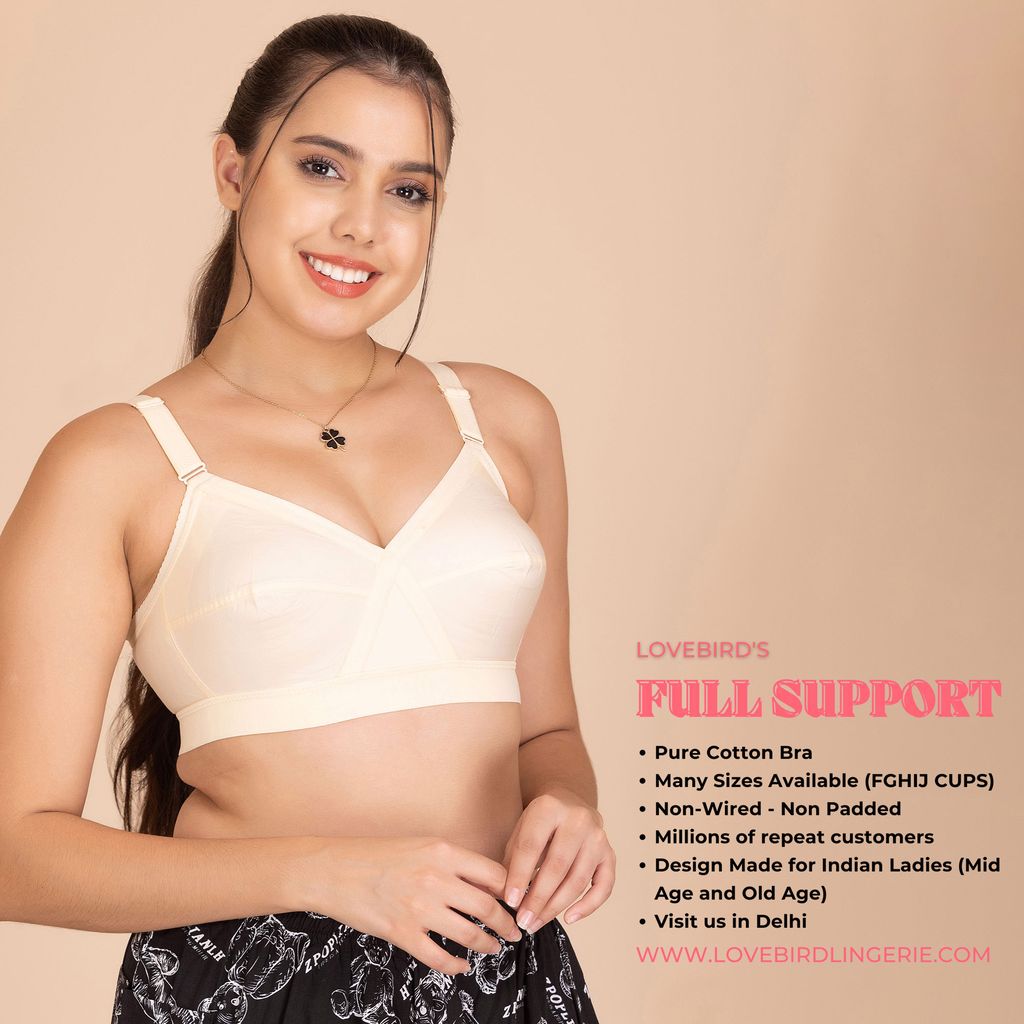 Premium Women Full Support Full Coverage Plus Size Cotton Bra (32H-50J) 2025 at ShopCircuit | ON