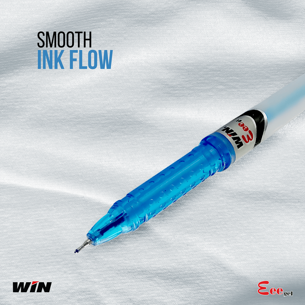 WIN Eee Gel |Pack of 60 Gel Pens(30Blue Ink & 30Black Ink)|Dark Gel Pen Ink for Smudge Proof Writing|Students for Exams|0.6mm Tip|Gel Pens Set | Pens for Writing | Gel Pens Combo for Students