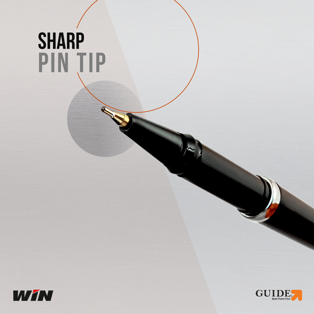 WIN Guide 50Pens (45 Blue & 5 Black) | 0.6 mm Tip | Rotating Tumbler | Fast Writing | Students,Exam Use | Comfortable to Hold | School,Office & Busines