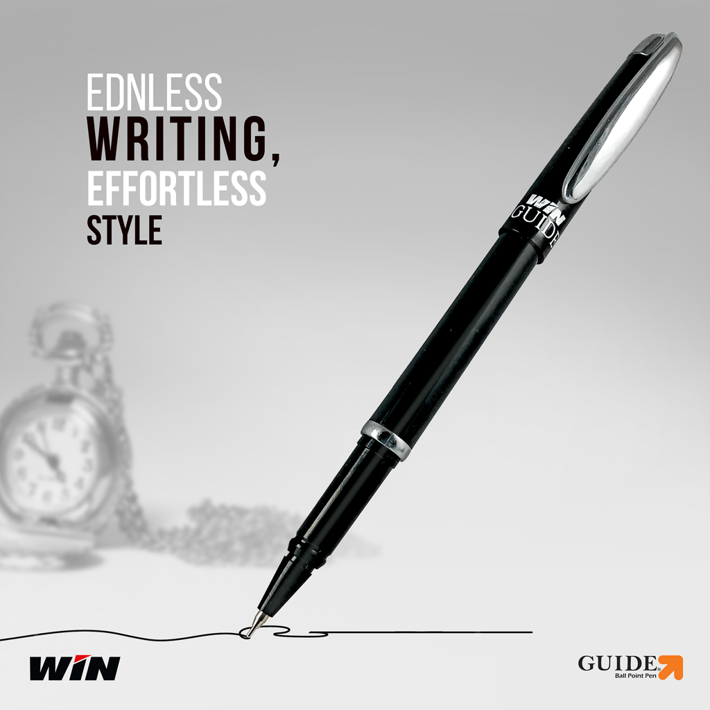 Win Guide 30 Pens 20 Blue & 10 Black | 0.6 mm Tip | Smooth Writing | Refillable Ball Pen Pack of 30, Ink Color - Blue & Black