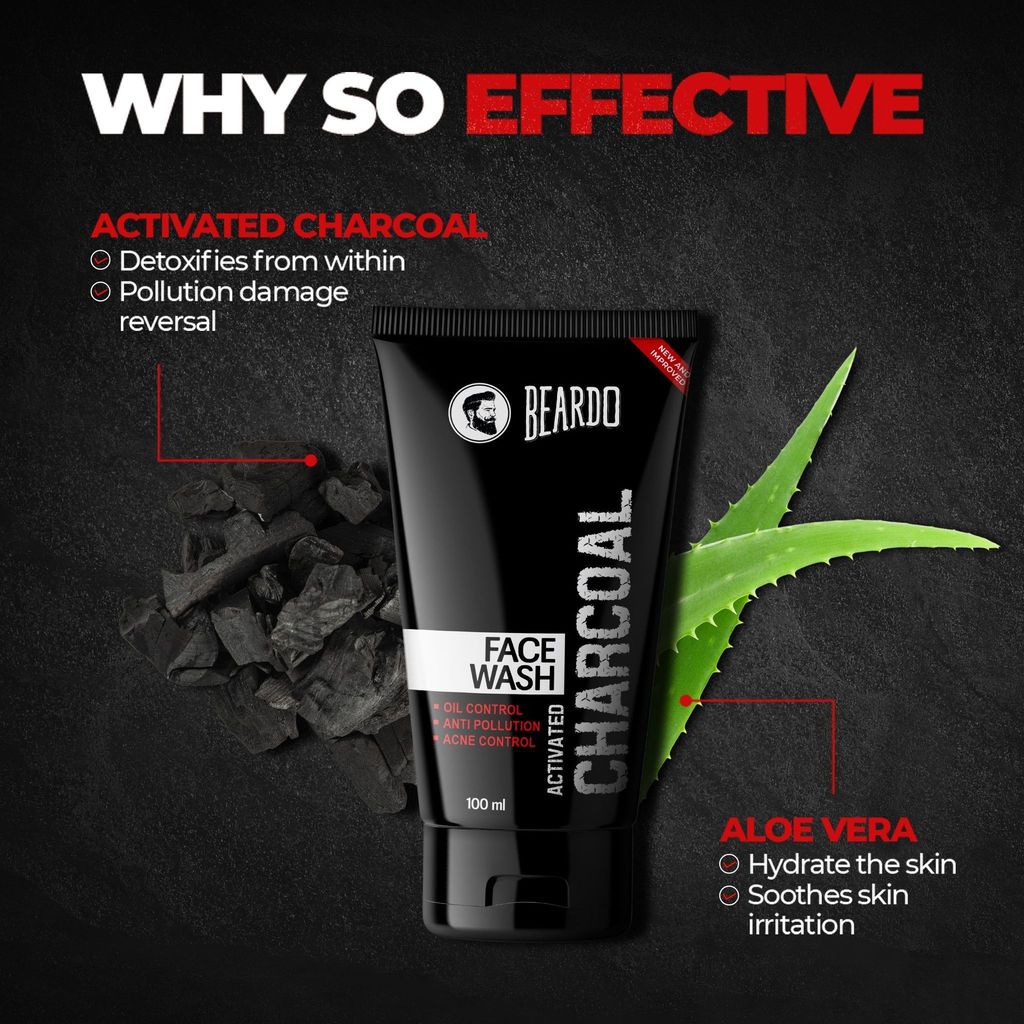 Beardo Charcoal Facewash & Charcoal Bodywash Combo