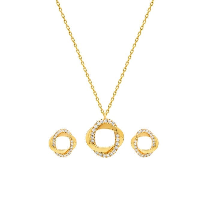 18k Gold Plated Silver Allure Pendant Set - Jewellery Sets | Buy online on ZillyBuy