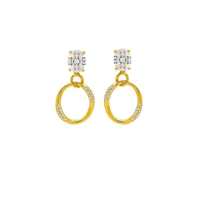 18k Gold Plated Silver Lustrous Earrings