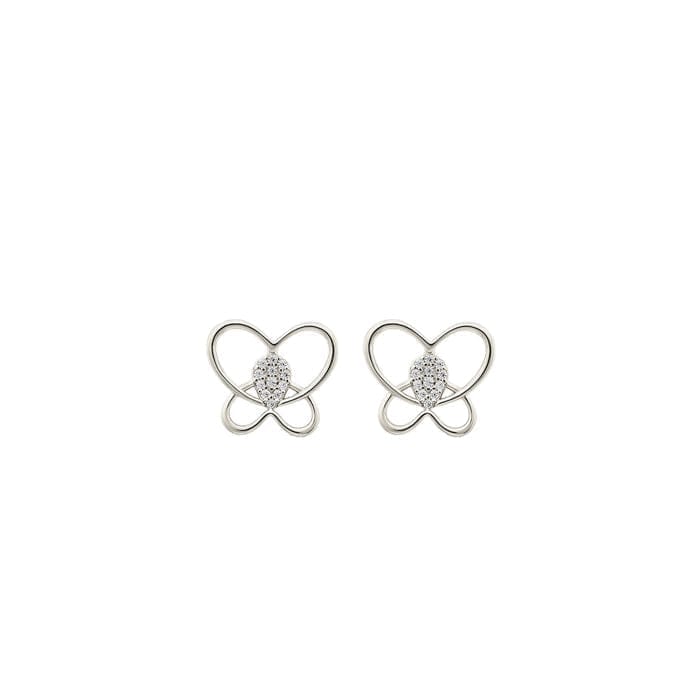 Silver Delicate Butterfly Earrings - Jewellery Sets | Buy online on ZillyBuy