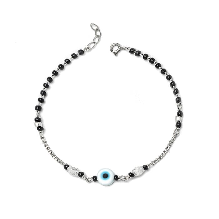 Silver Ethereal Evil Eye Mangalsutra Bracelet - Jewellery Sets | Buy online on ZillyBuy