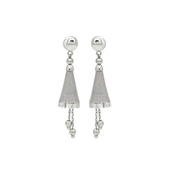 Silver Swirl Dangling Earrings - Jewellery Sets | Buy online on ZillyBuy