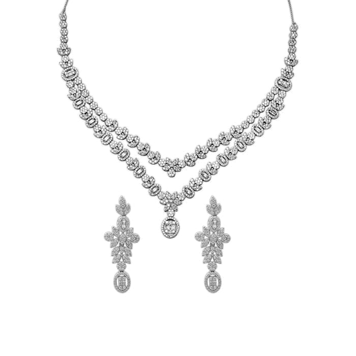 Silver Majestic Necklace Set - Jewellery Sets | Buy online on ZillyBuy