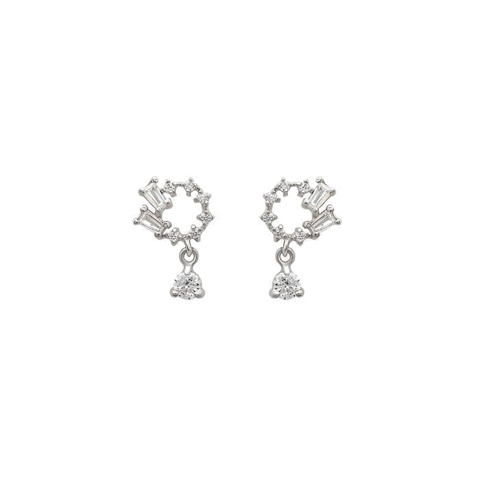 Silver Orchid Earrings